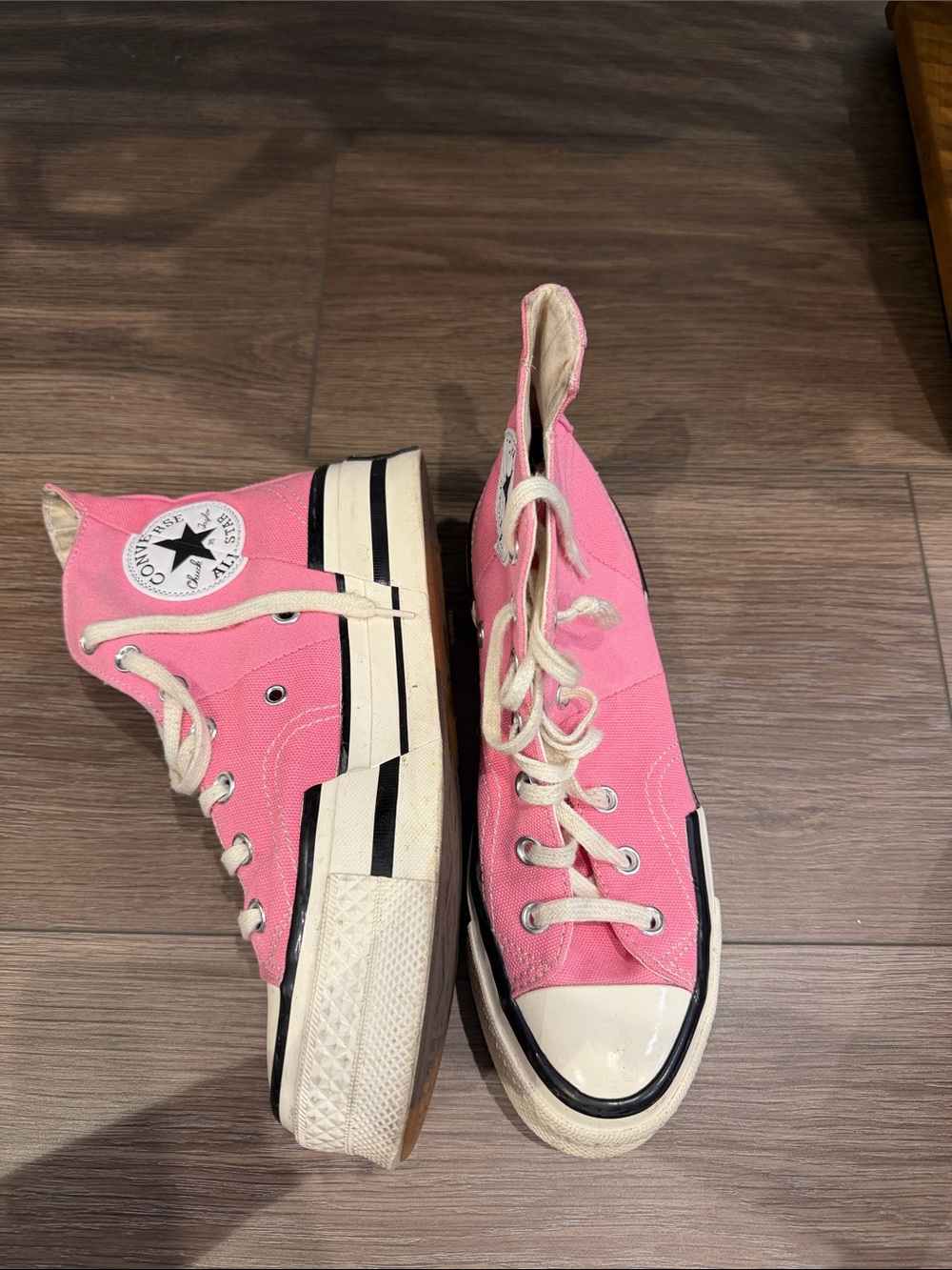 Converse Pink High Top Platform Sneakers
